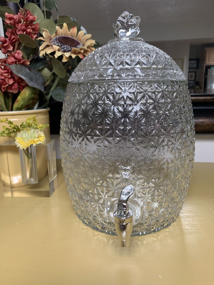 New Glass Pineapple Shape Drink Dispenser