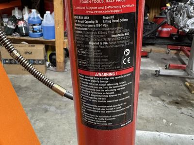 VEVOR 8 Ton Long Ram Hydraulic/ pneumatic Jack