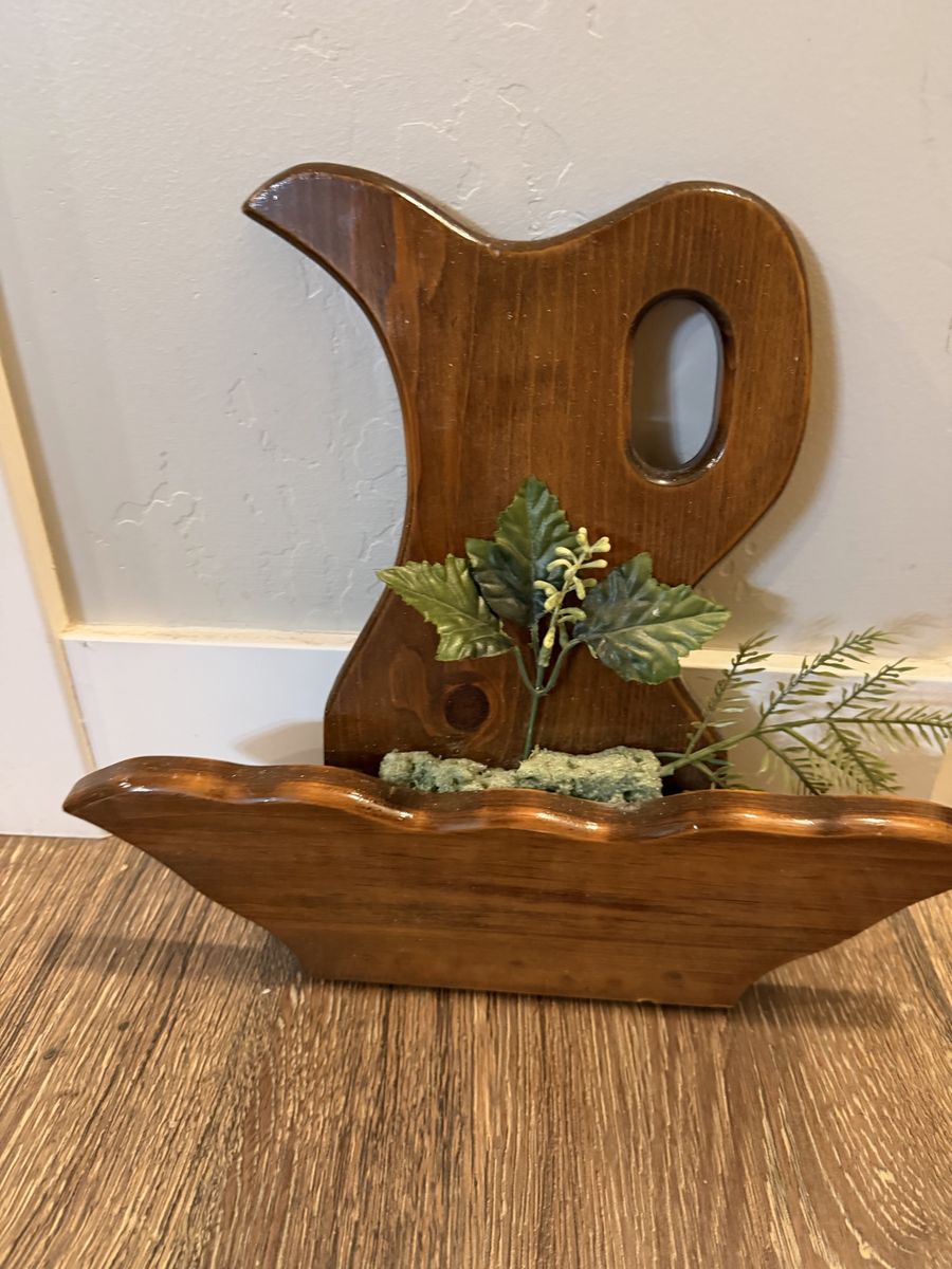 Vintage Wooden Wall Pocket