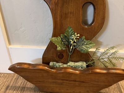 Vintage Wooden Wall Pocket