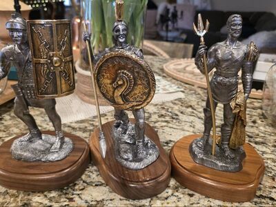 Marvelous pewter Michael Ricker signed Gladiators