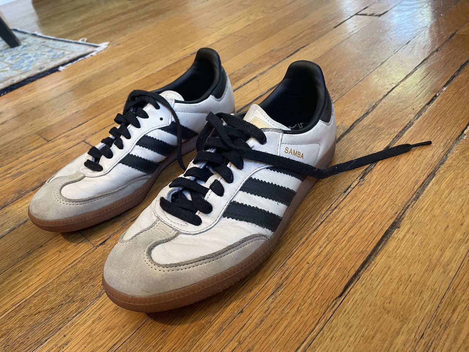 OG Women’s Adidas Sambas - Black and Cream - Size 8.5