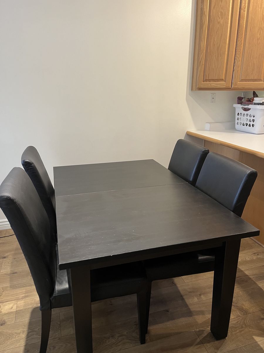 Table Chairs Dinner Set w/ Leaf