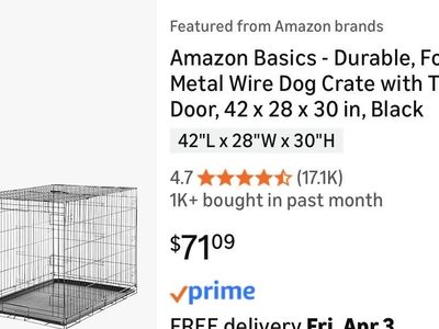 42" Folding Dog Crat Cage