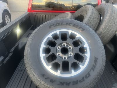 Falken Wildpeak A/T Truck Tires and Wheels, Set of 4