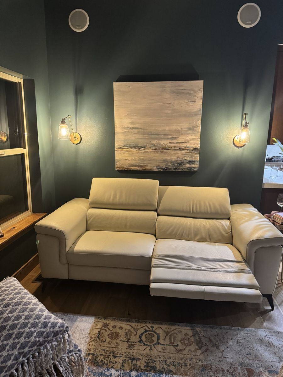 Power Reclining Leather Loveseat