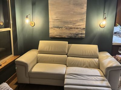 Power Reclining Leather Loveseat
