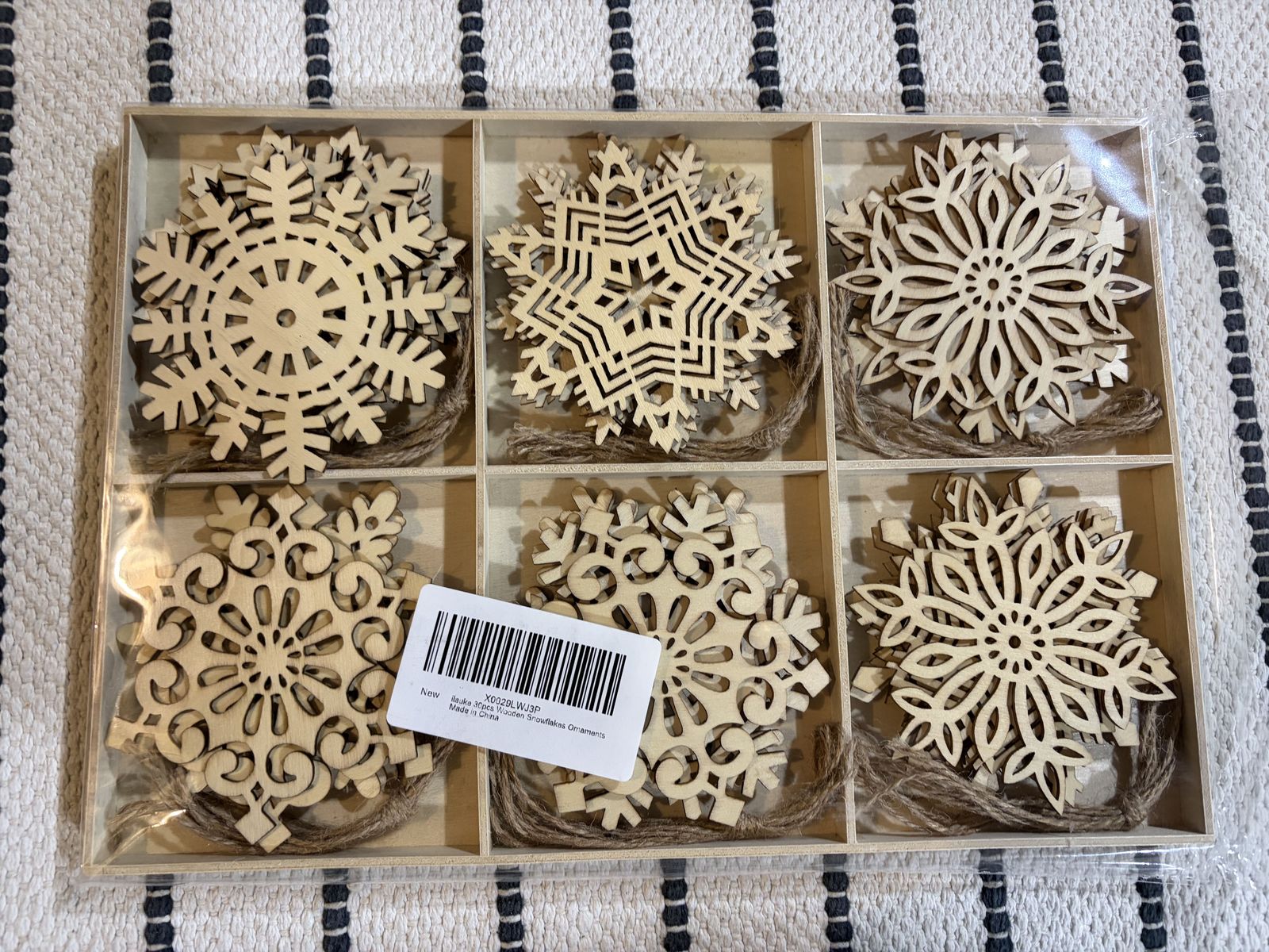 Wooden Snowflake Ornaments