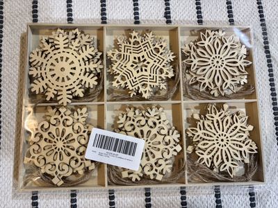 Wooden Snowflake Ornaments