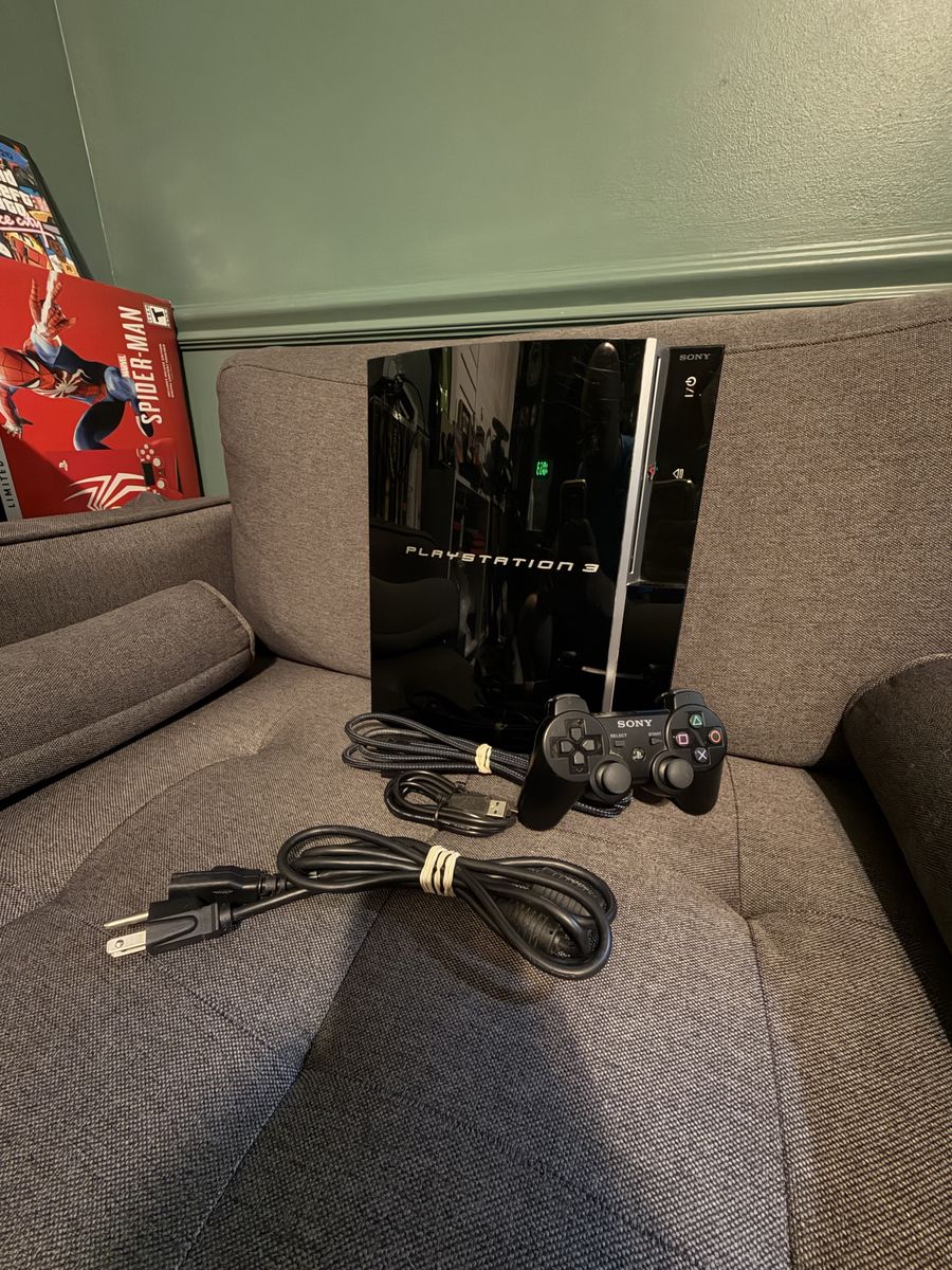Sony PlayStation 3 PS3 Fat Console with Controller and Cables