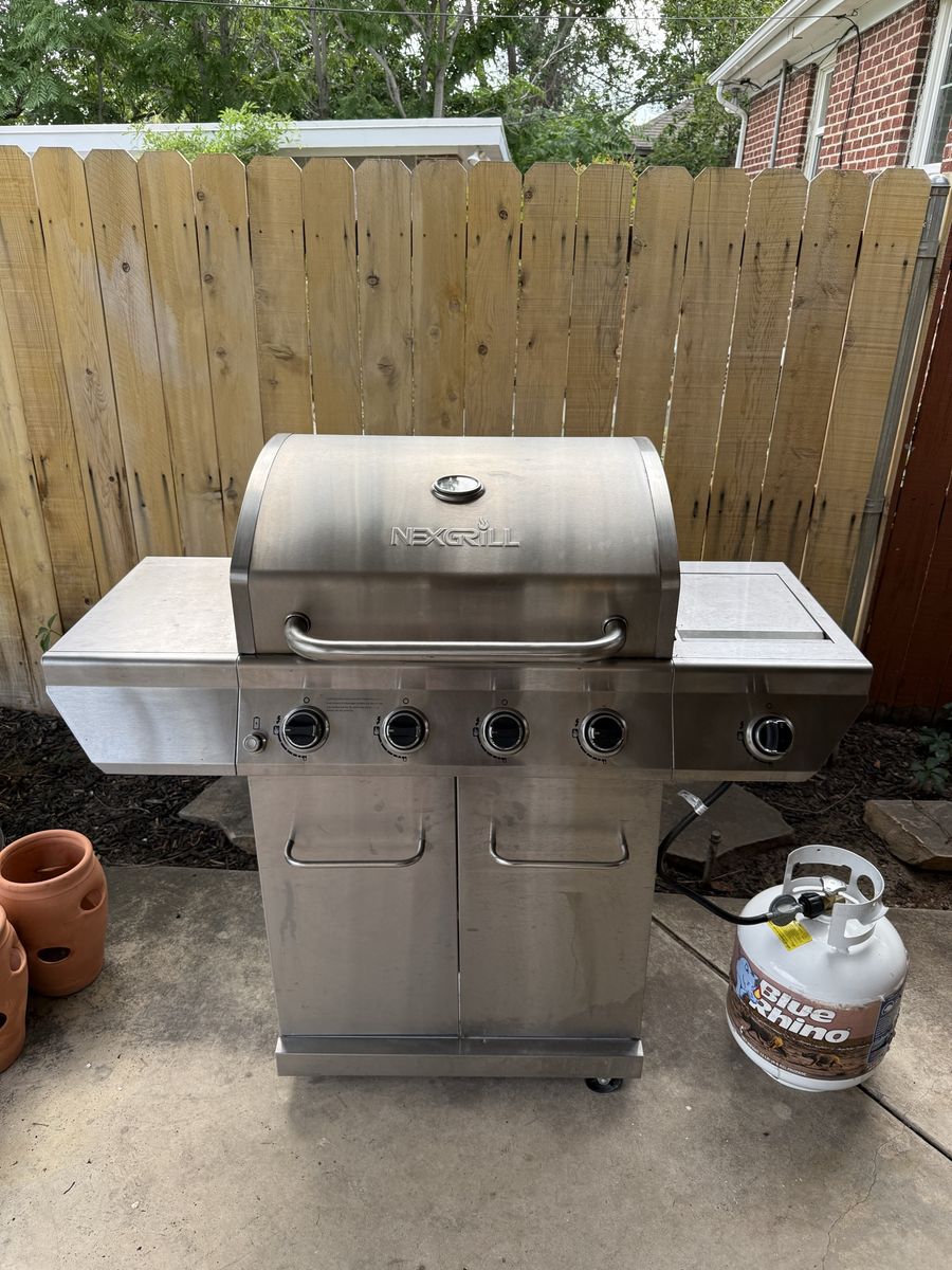 Nexgrill 4-Burner Stainless Steel Propane Gas Grill with Side Burner