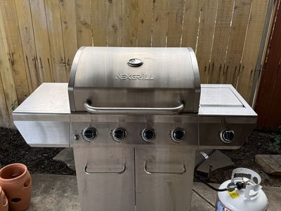 Nexgrill 4-Burner Stainless Steel Propane Gas Grill with Side Burner