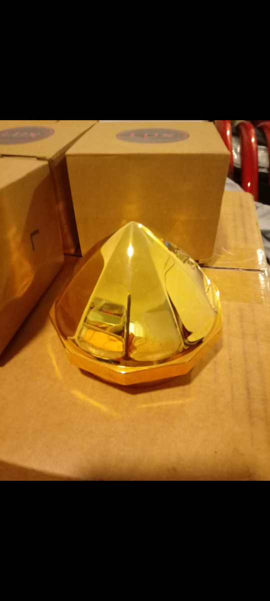 Brand new all gold bullet knockoffs for lowrider wire wheels