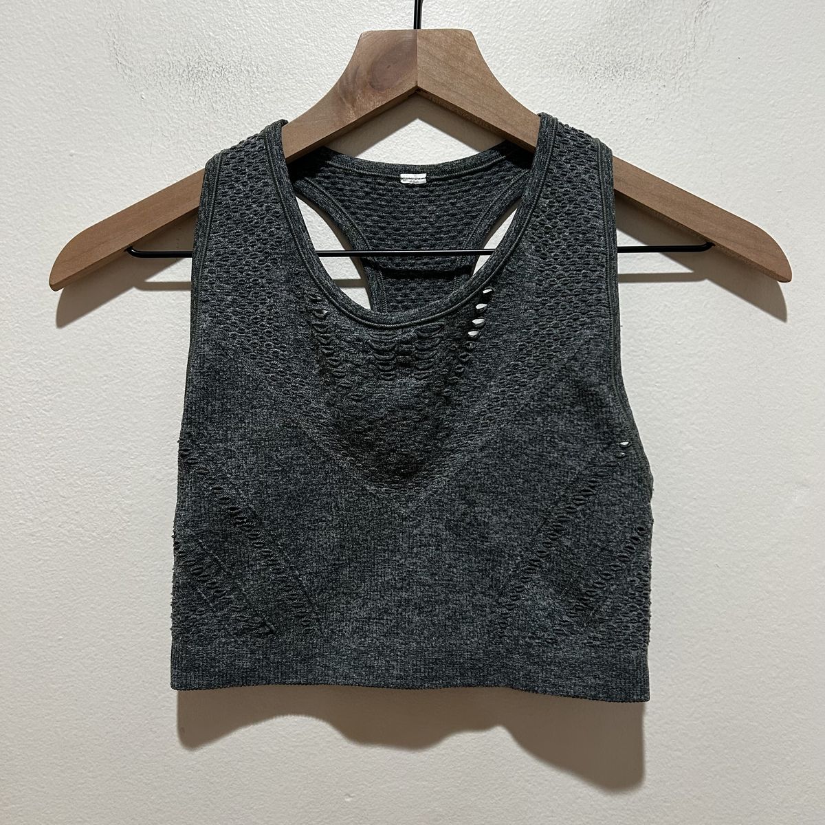 Alo Heather Forest Dark Green Lark Crop Tank Top