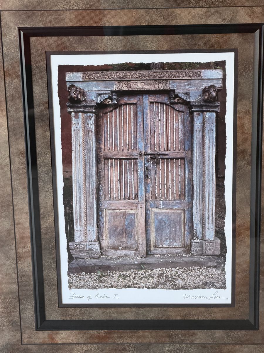 Framed Wall Art – Doors of Cuba I – Large Decorative Frame