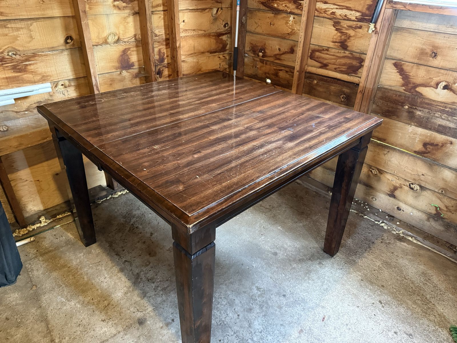 Tall  Solid Wood Table W/ Built In Lead