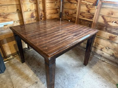 Tall Solid Wood Table W/ Built In Lead