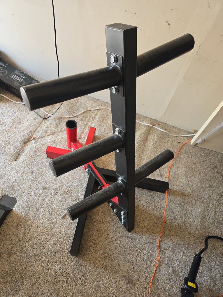 CAP Strength Vertical Olympic Weight Plate Tree Weight Storage Rack UsedGood