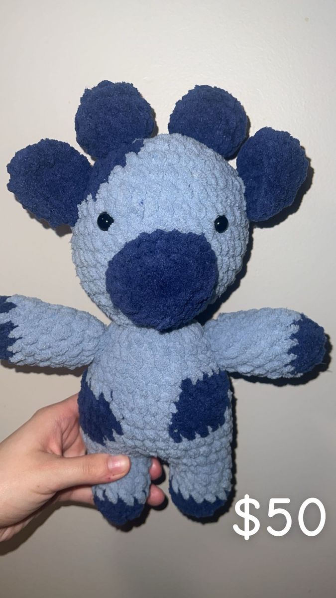 Blueberry Crochet Cow