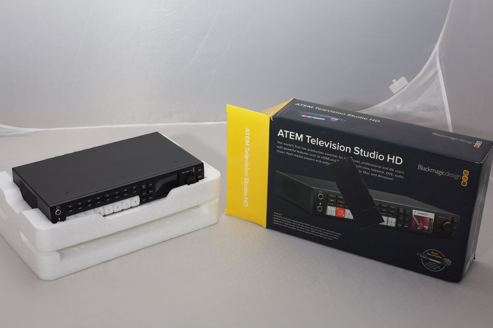Blackmagic Design ATEM Television Studio HD live production switcher with original box. 