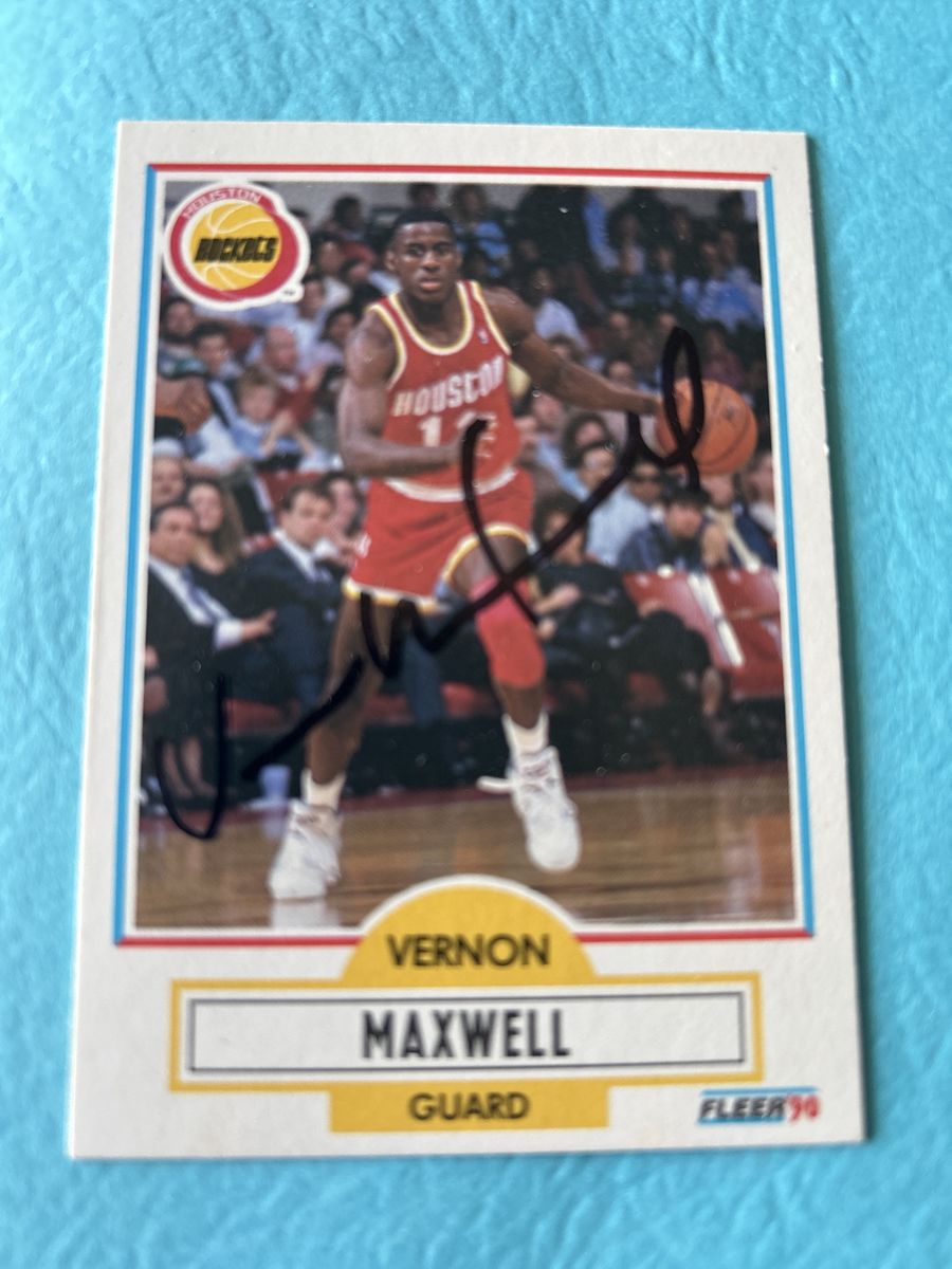 Vernon Maxwell Autograph NBA Auto Houston Rockets Hand Signed Baseball Card