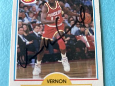 Vernon Maxwell Autograph NBA Auto Houston Rockets Hand Signed Baseball Card