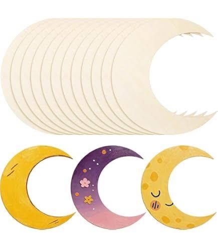 Set of 12 half moon arts and crafts project