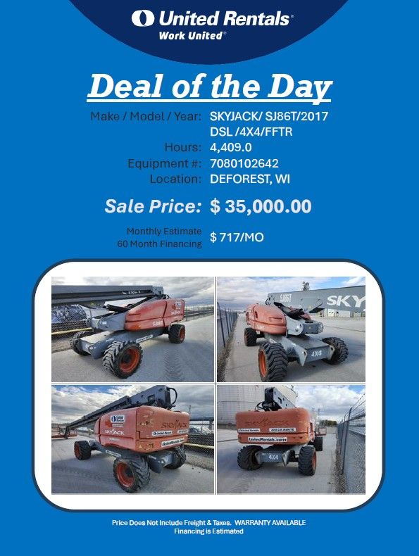 Boom lift Sky Jack S660 DSL 4x4 boom lift 2017