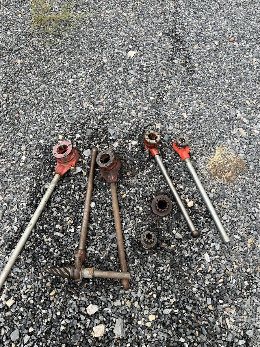 Vintage Pipe Threader Die Stock Tool Set - Various Sizes for Plumbing & Industrial Use