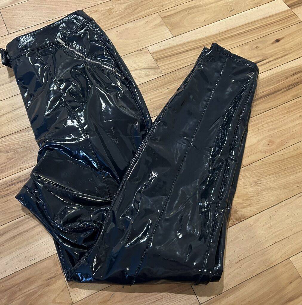 NWT Maeve  Anthropologie Shiny Faux Leather Pants
