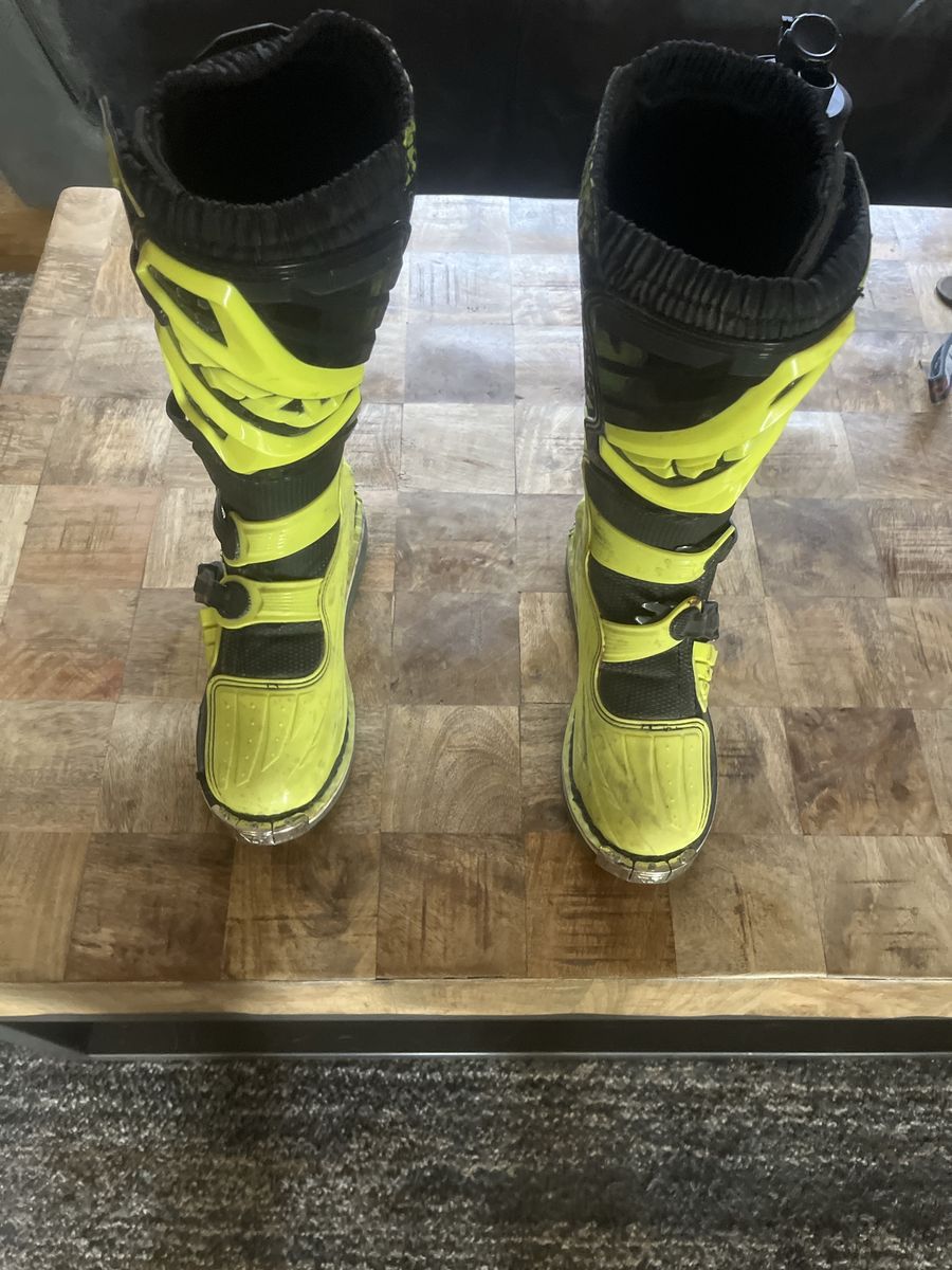 Fly Racing Motocross Boots - Neon Yellow/Black, Size 7, MX Dirt Bike ATV UTV Off-Road