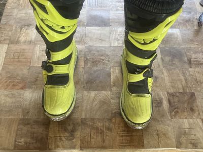 Fly Racing Motocross Boots - Neon Yellow/Black, Size 7, MX Dirt Bike ATV UTV Off-Road