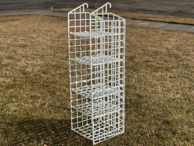 White Plastic 5-Tier Storage Rack (14x15x48)