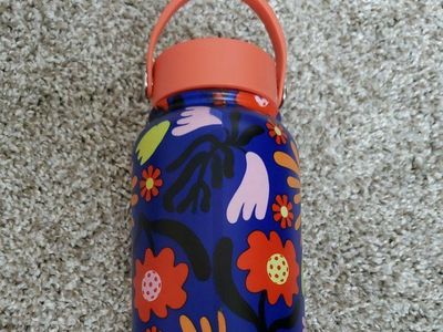 Stainless Water Bottle - Floral with Handle
