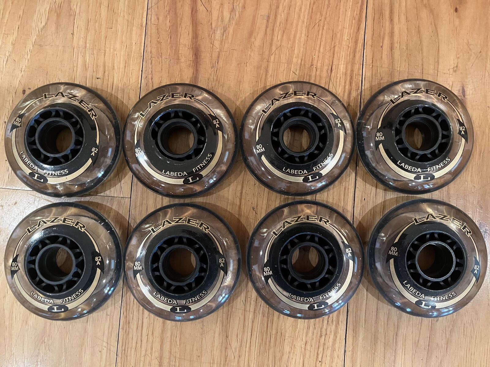 LABEDA Inline Skate 8 Wheels 80mm Lazer Fitness 82A Ice Lites