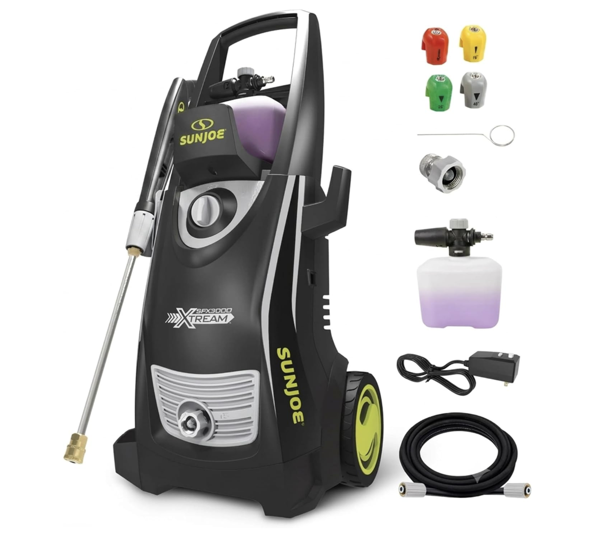 NEW Sun Joe SPX3000-XT XTREAM 2,200 PSI Pressure Washer with 14.9A Motor, 4 Quick-Connect Nozzles