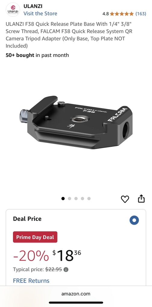 FALCAM x Ulanzi F38 Quick Release Plate Base