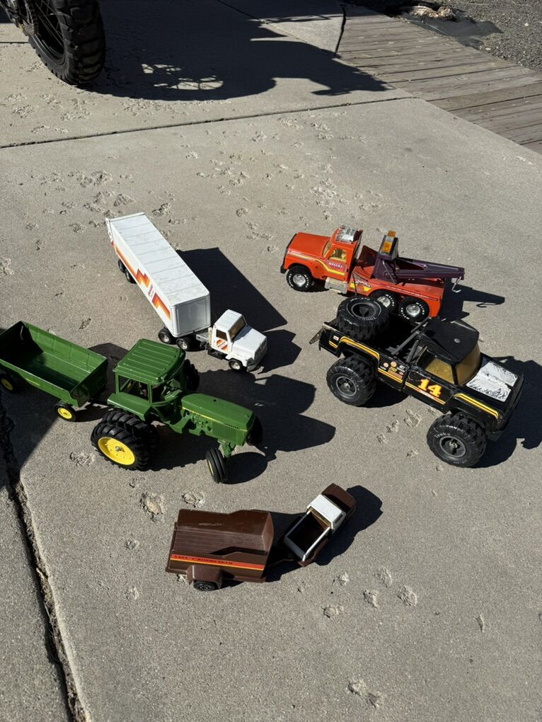 Group Of Vintage Metal Toys