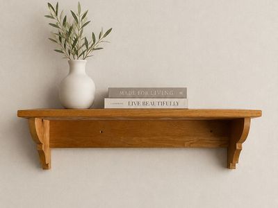 30” Oak Wall Shelf