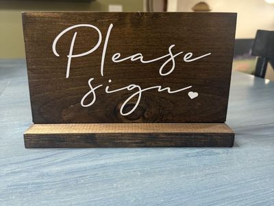 **FOR SALE: Rustic Wedding “Please Sign”
