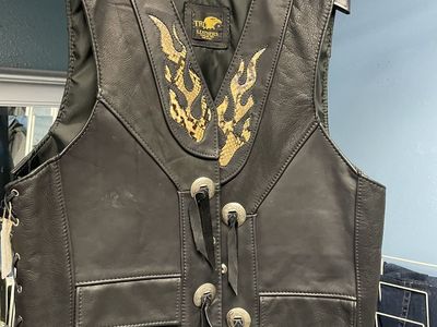 custom leather Biker Vest