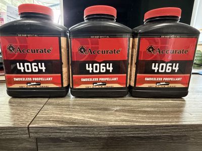 Accurate 4064 Smokeless Propellant - 1LB (454g) Powder, Set of 3