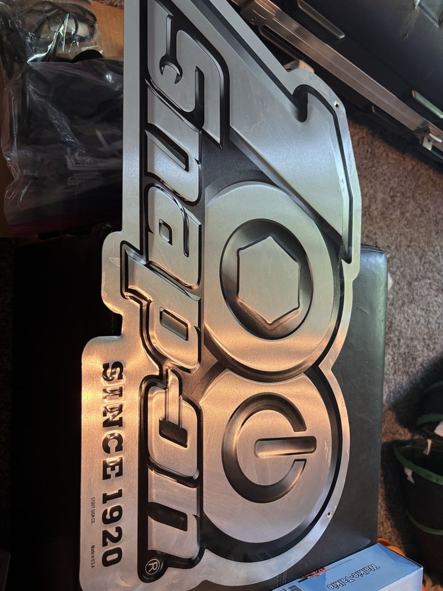 Sweet snap on metal sign for your shop or garage