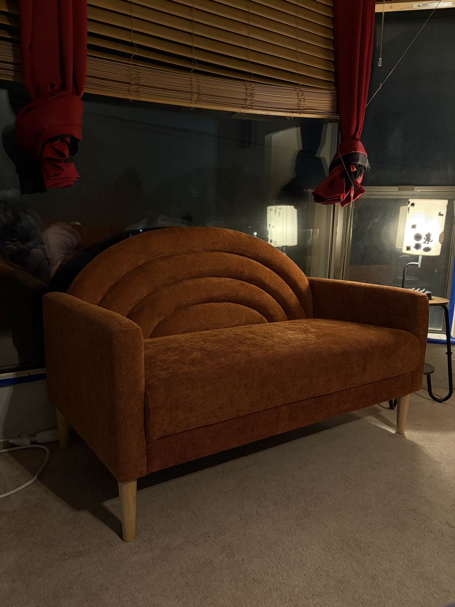 Burnt Orange Michala Upholstered Loveseat