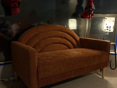 Burnt Orange Michala Upholstered Loveseat