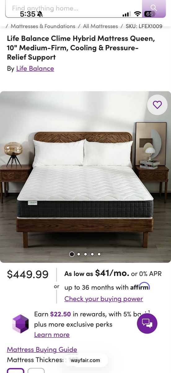 Life Balance Clime Hybrid Matress Queen 10"