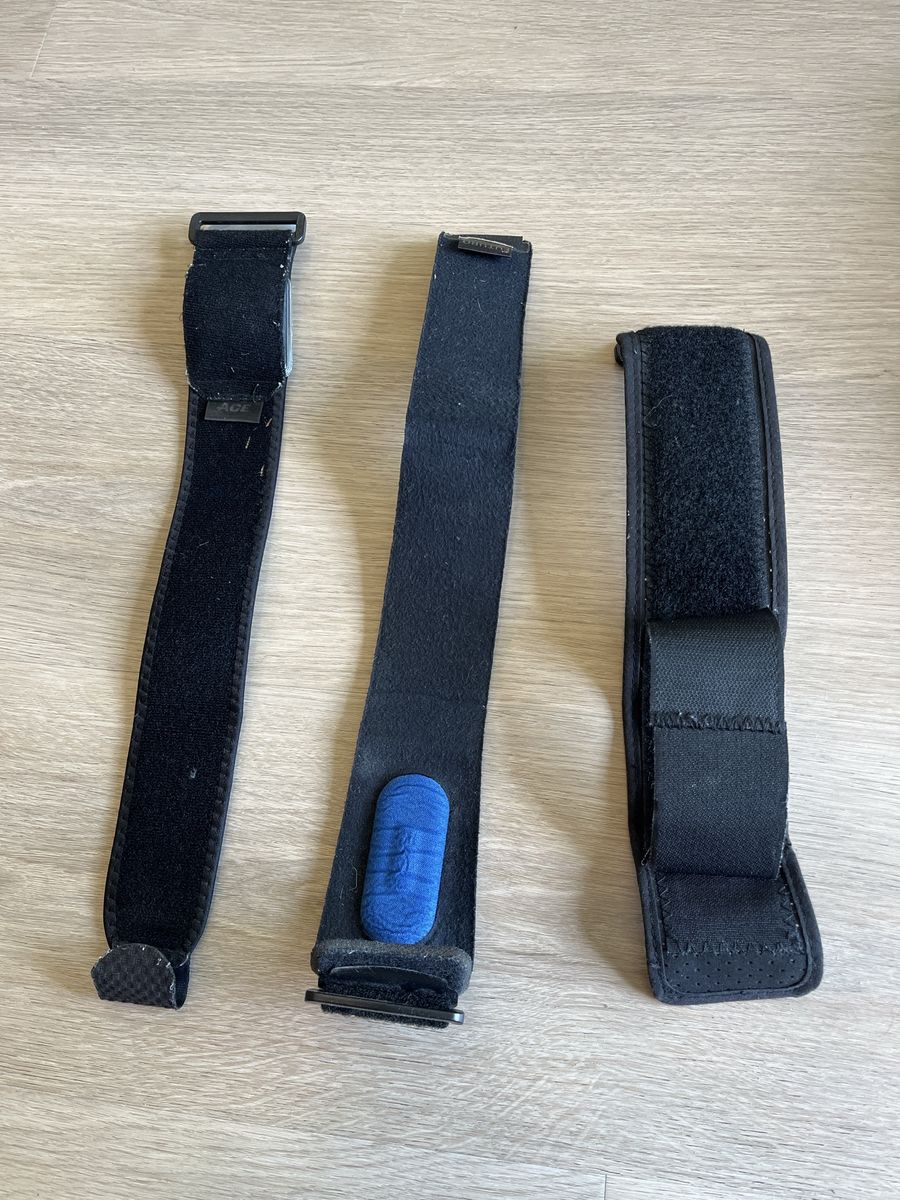 Lot of 3 Used Black Support Straps Brace Straps