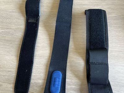 Lot of 3 Used Black Support Straps Brace Straps
