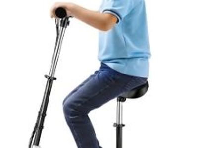 Upgraded Electric Scooter with Removable Seat for Kids Ages 6-12, Ride on , Black
