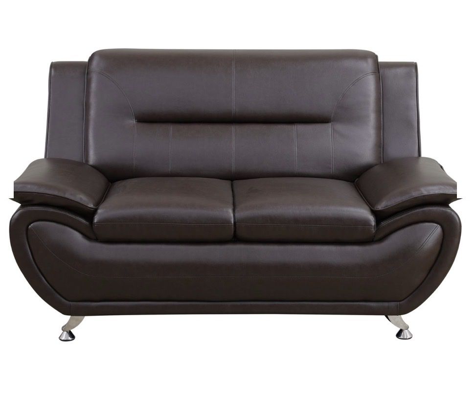 Brand new! Brown Breathable Leather Living Room Loveseat